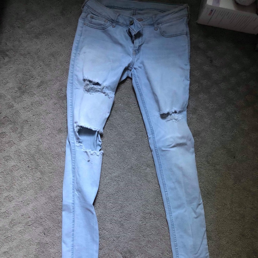 Hollister light blue skinny jeans